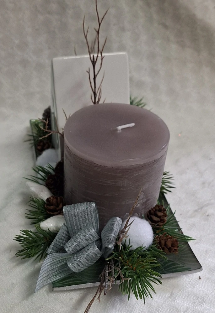 Vánoční svícen chaloupka ps3596