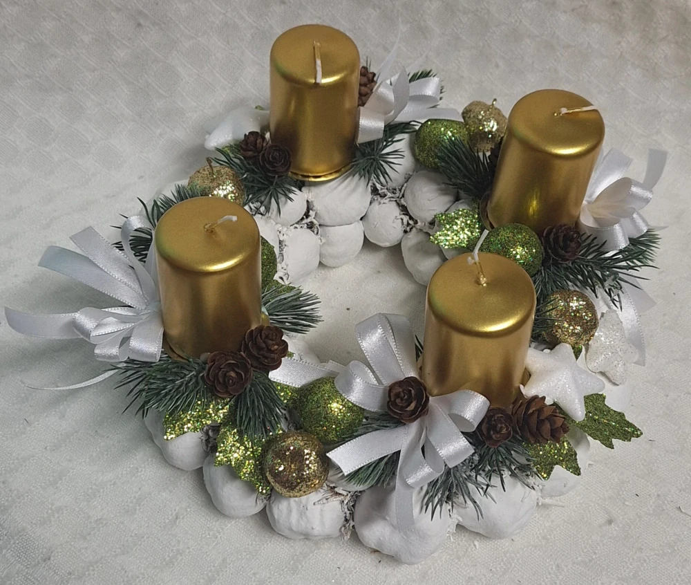 Adventní věnec zlatý ps3646