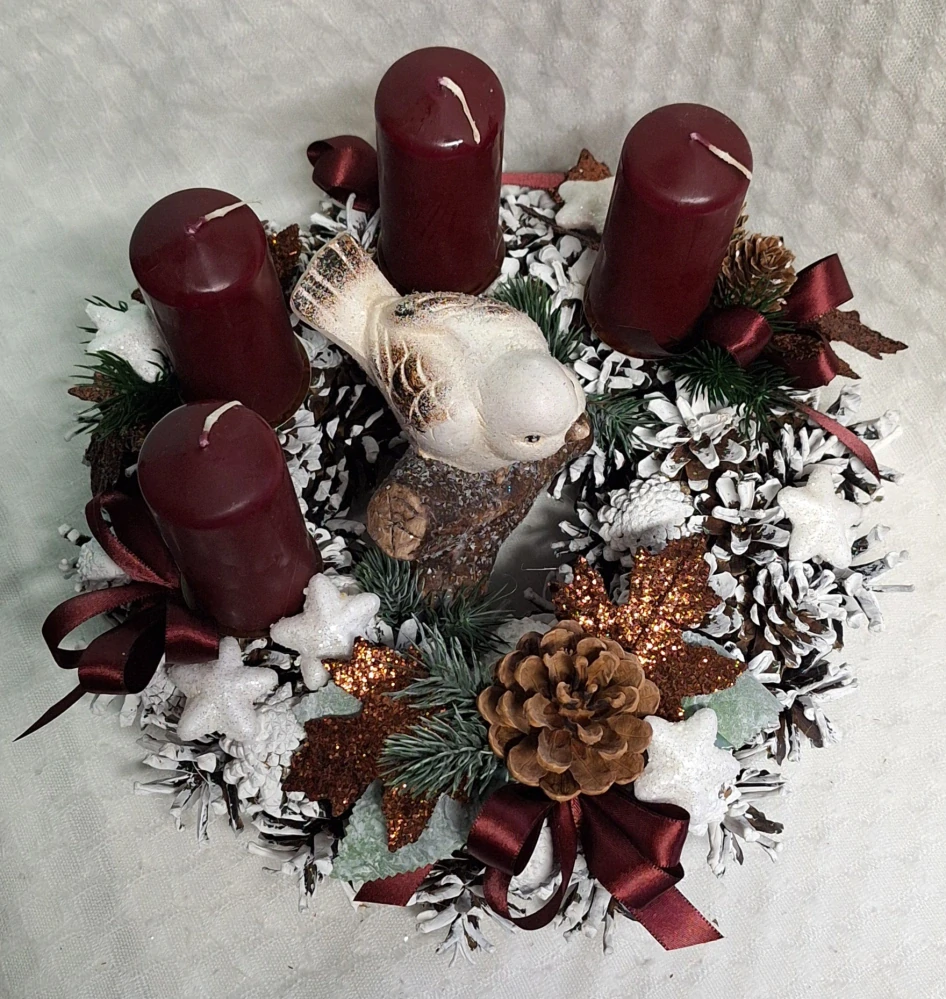 Adventní věnec ptáček ps3657