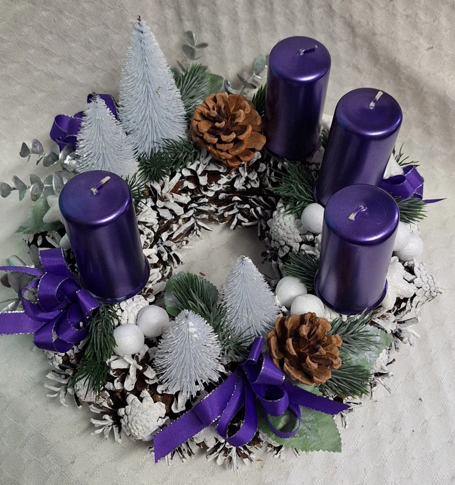 Adventní věnec fialový ps3659