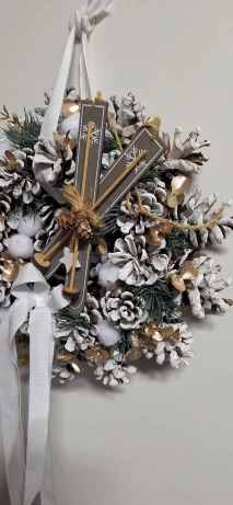 Vánoční věnec na dveře ph4837