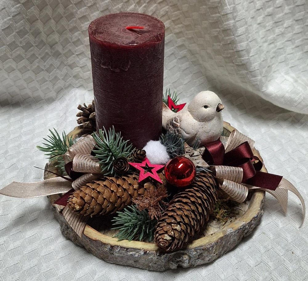 Vánoční svícen ptáček ps3583