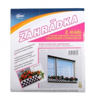 Zahrádka okenní bílá 75cm