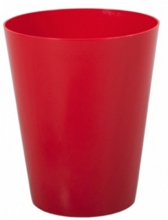 Obal na květník CLIVO ORCHIDEA plast červený lesklý d13x15cm