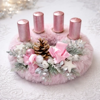 Adventní věnec kožíšek ps841