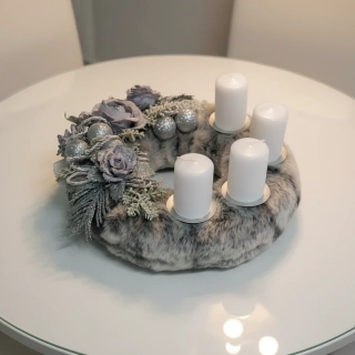 adventní věnec kožíšek ps467