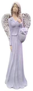 Figurka anděla Waleria fialková