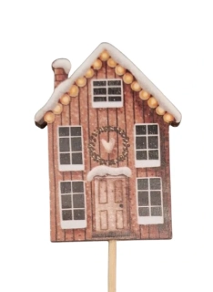 Zápich domeček dřevo 