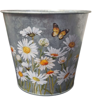 Obal na květinu plechový kopretina 