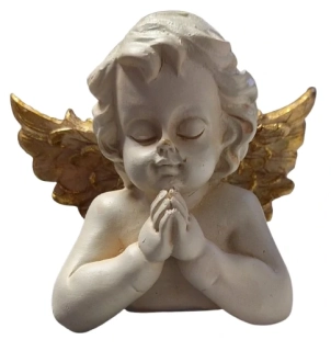 Andílek modlící se zlatá křídla