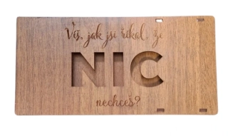 Dřevěná krabička na peníze NIC ph4765