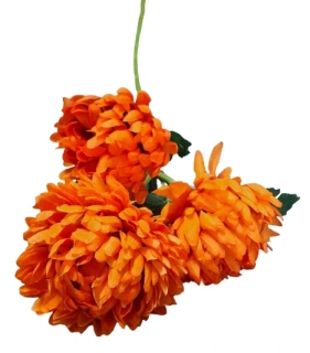Umělá oranžová chryzantéma ph4773