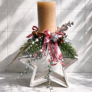 Vánoční svícen hvězdička ps3595