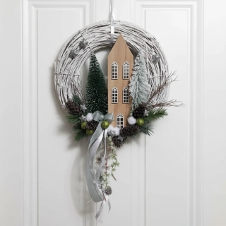Vánoční věnec na dveře ps3606