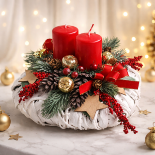 Vánoční svícen srdce ps3652