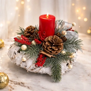 Vánoční svícen srdíčko ps3653