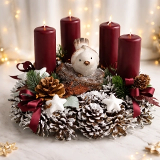 Adventní věnec ptáček ps3657