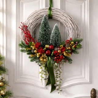 Vánoční věnec na dveře ps3683