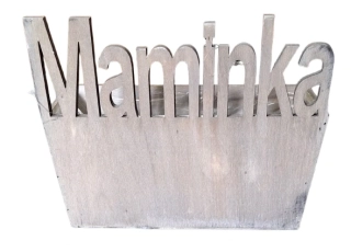 Dřevěný truhlíček šedý Maminka ph5209