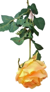 Umělá růže žluto-oranžová ph5239