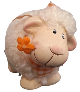 Dekorační ovečka s kytičkou ph5244