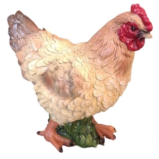 Dekorační slepice – realistická zahradní dekorace ph5282