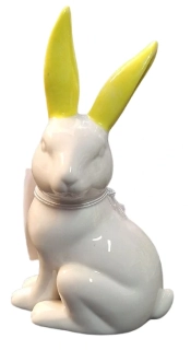 Keramický velikonoční zajíček se žlutými oušky ph5292