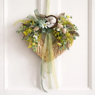 Velikonoční srdce na dveře Hnízdečko ps3742