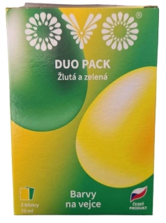 Barvy na vejce DUO PACK – žlutá a zelená
