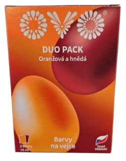 Barvy na vejce DUO PACK – oranžová a hnědá