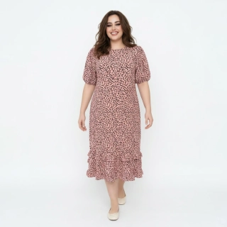 Dámské dlouhé šaty s leopardím vzorem – pružné ps3787